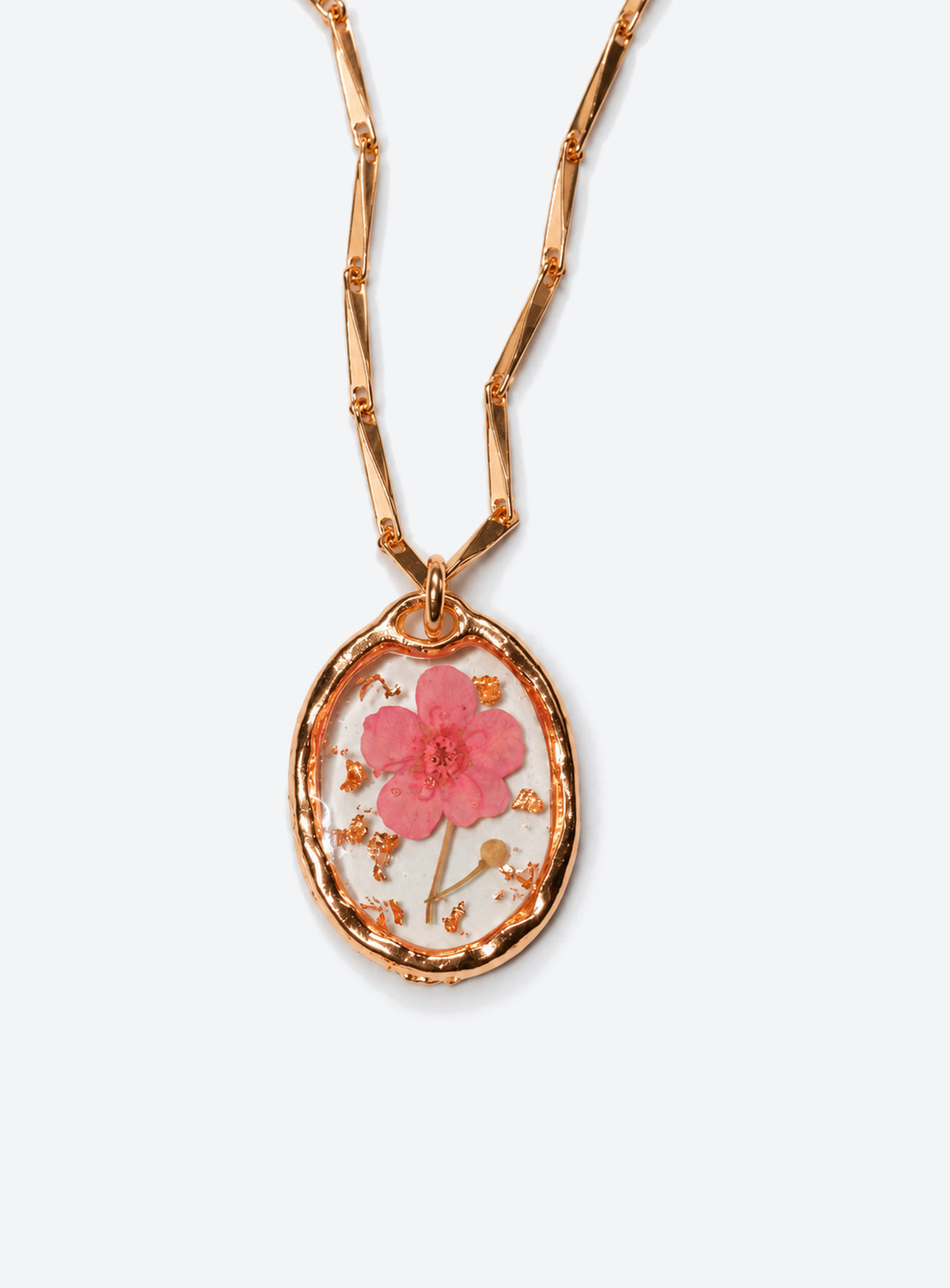 Birth Month Pressed Flower Necklace (October)