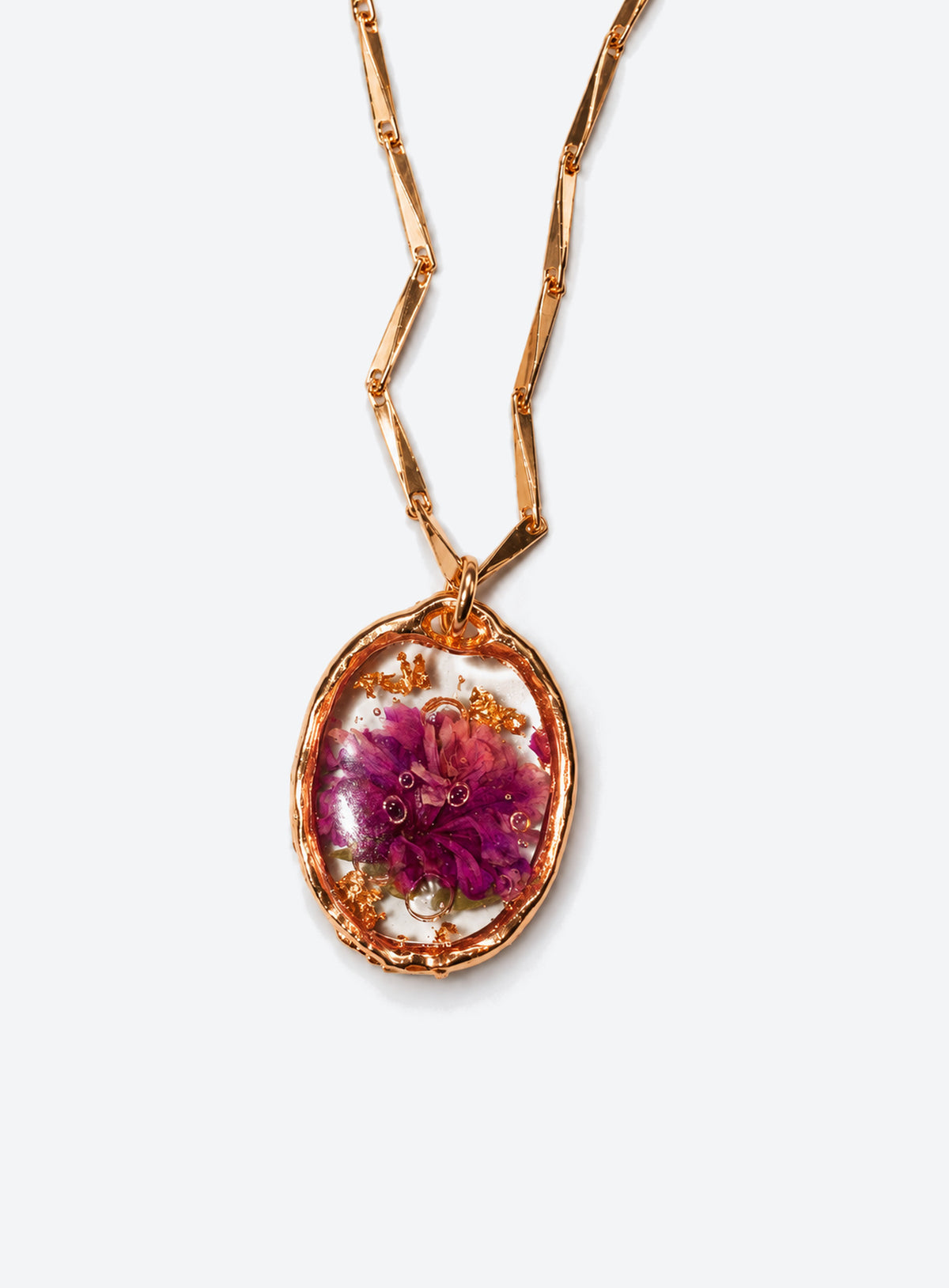 Birth Month Pressed Flower Necklace (November)