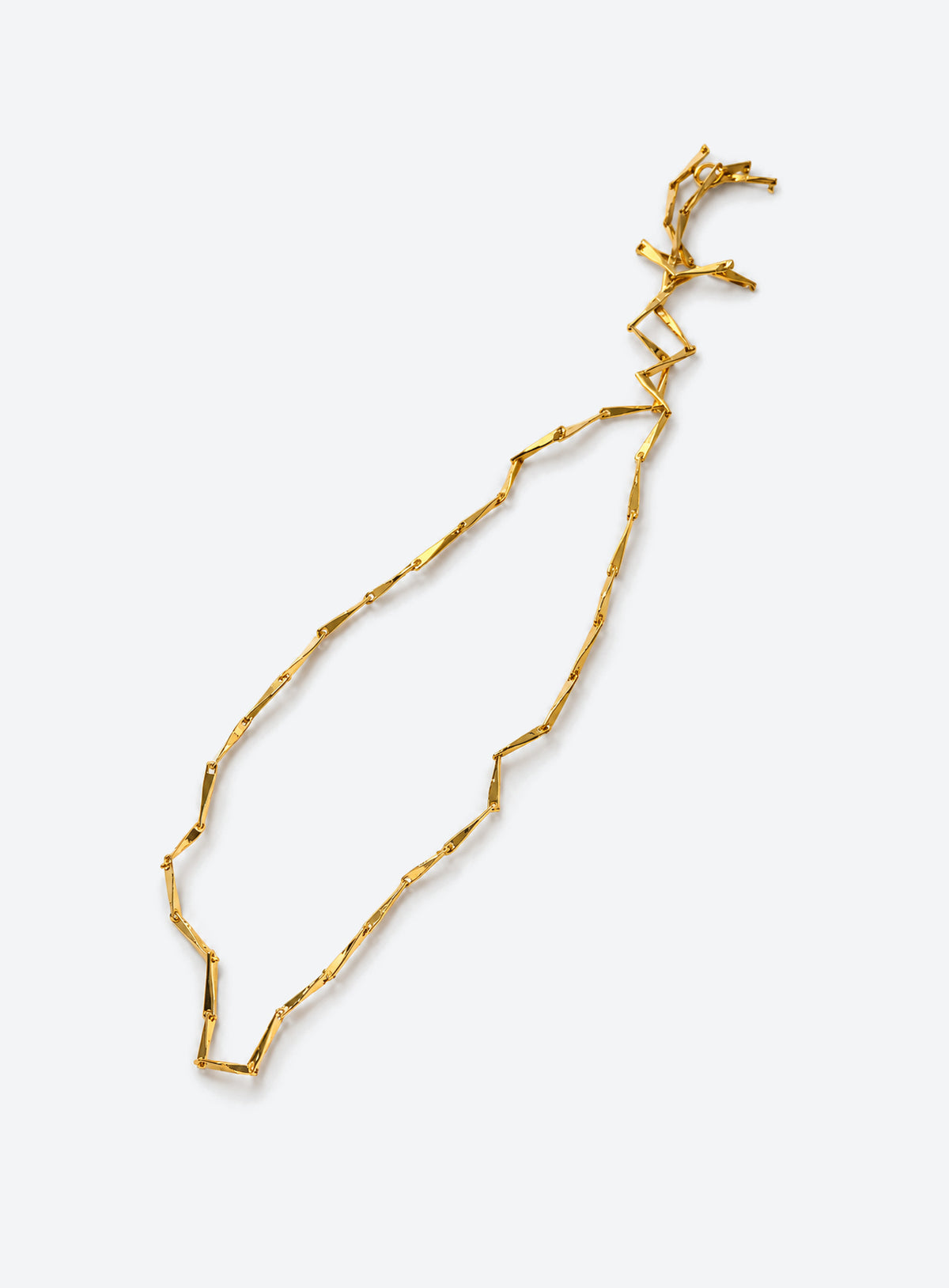 Birth month pressed-flower pendant necklace with a gold paperclip chain
