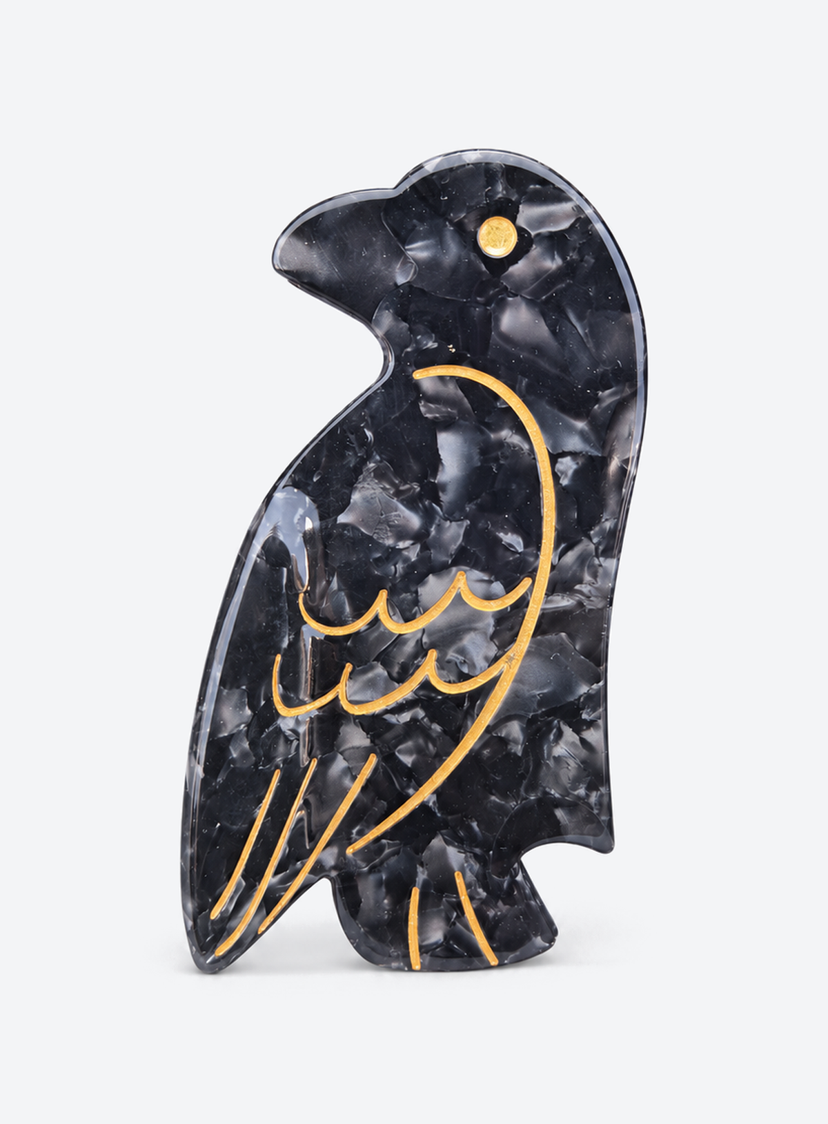 Black Gold Crow Claw Clip