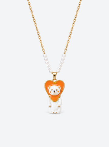 Orange Heart Bear