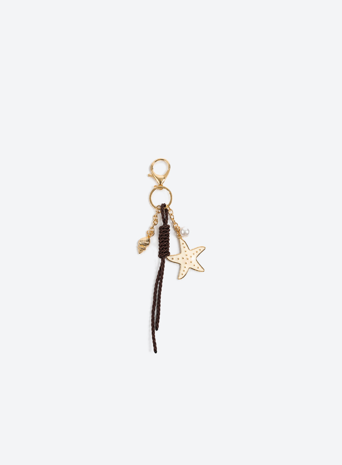 Coastal-style bag charm with its pictured clip or clasp and decorative accents.