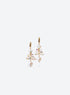 Pearl Christmas tree earrings with star tops, multicolored accents, gold-tone hoops and teardrop pearls