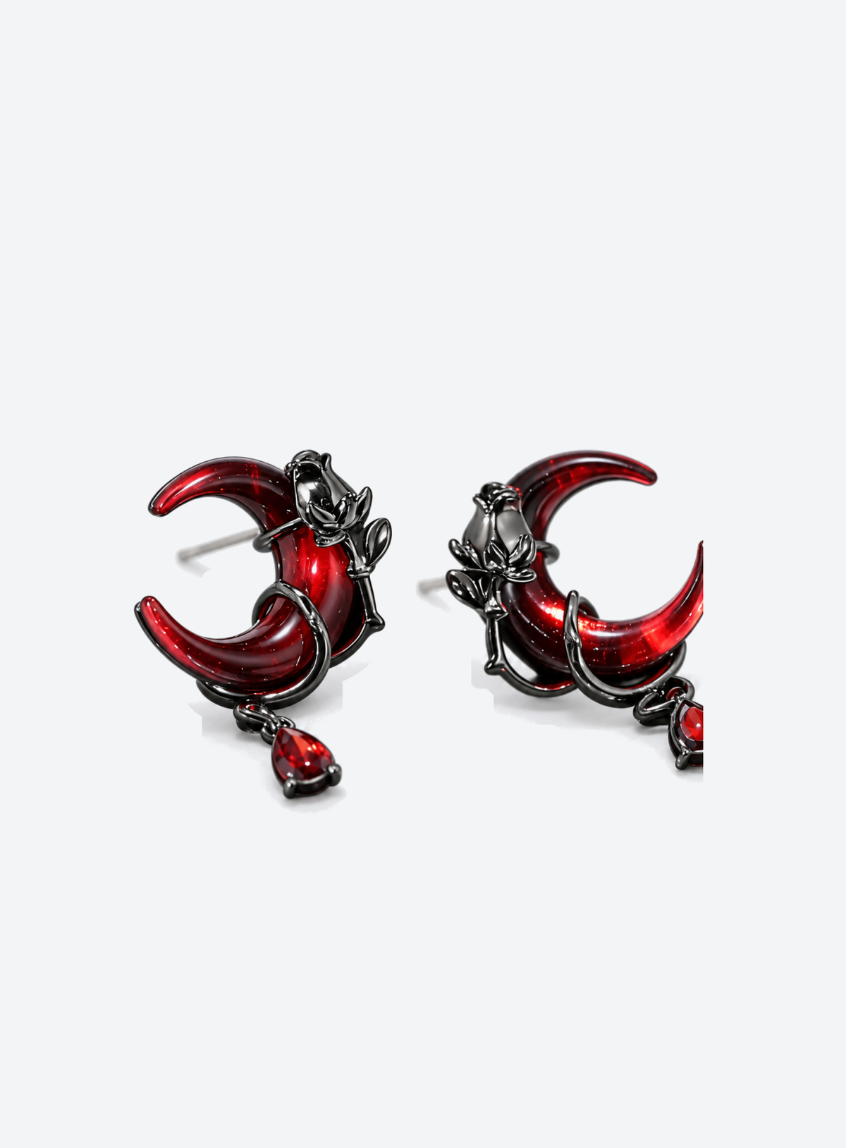 Crescent Moon Dangle Earrings
