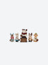Hand-painted resin dog figurines with colorful outfits and distinctive details. (Full Set)