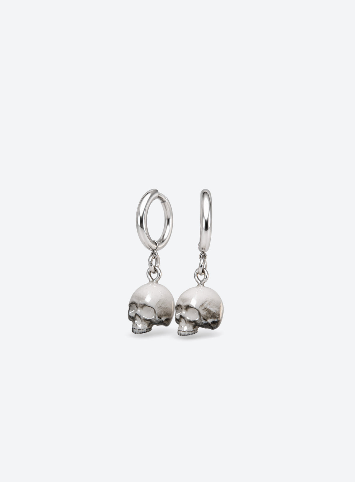 Midnight Skull Hoop Earrings