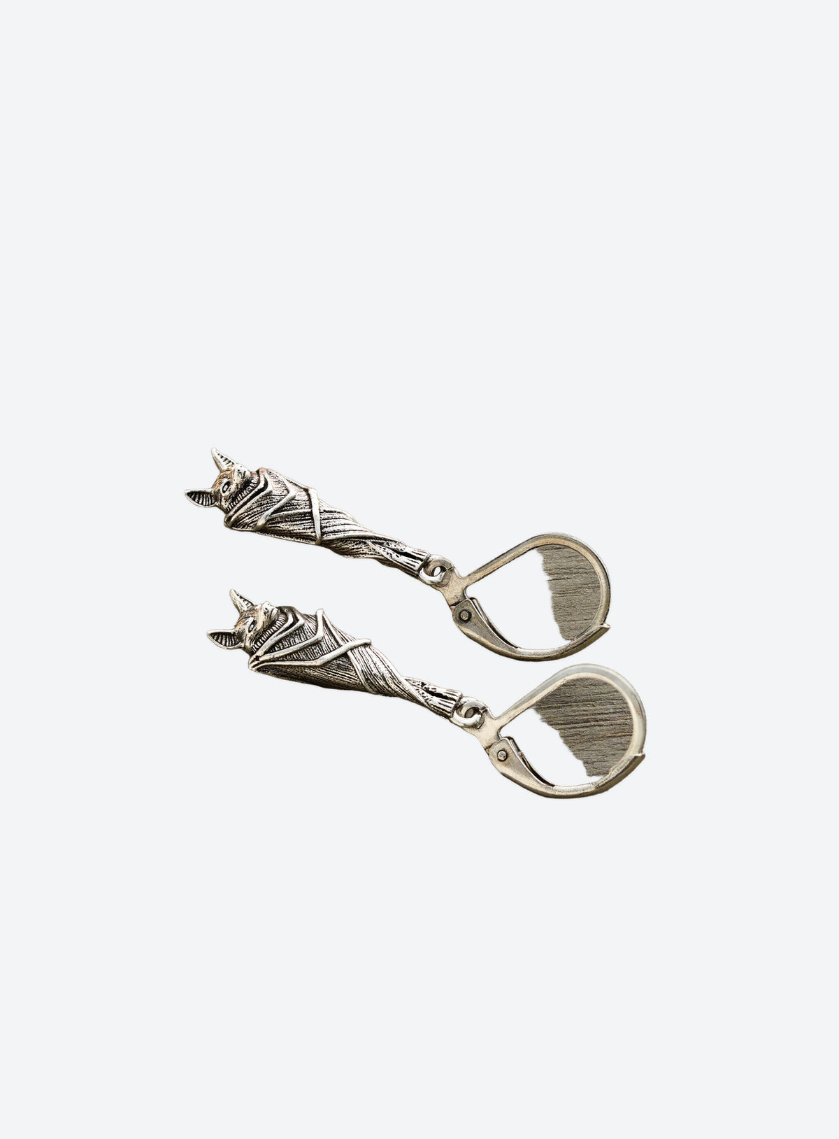 Vintage Silver Bat Earrings