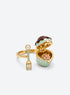 Dessert-shaped locket ring with a cutlery detail and an open band (Rat)