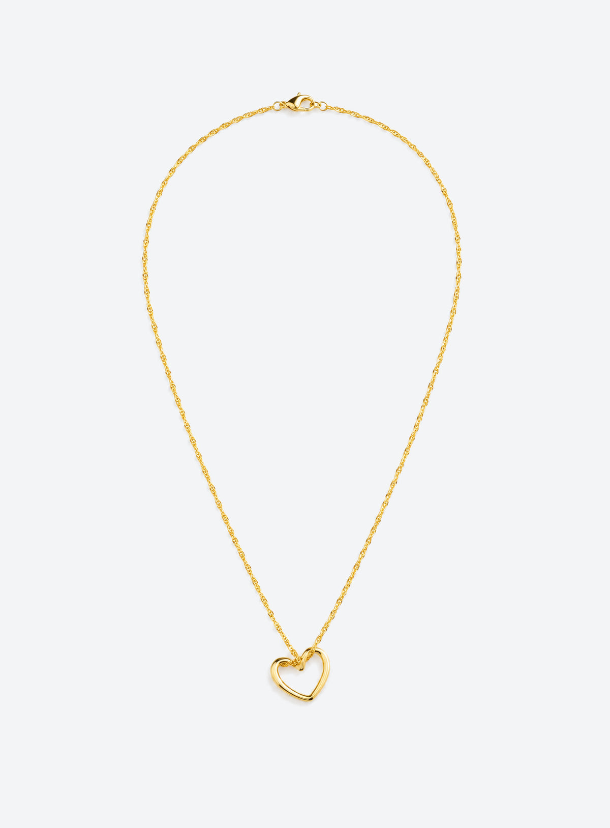 Gold Plated Heart Charm Necklace