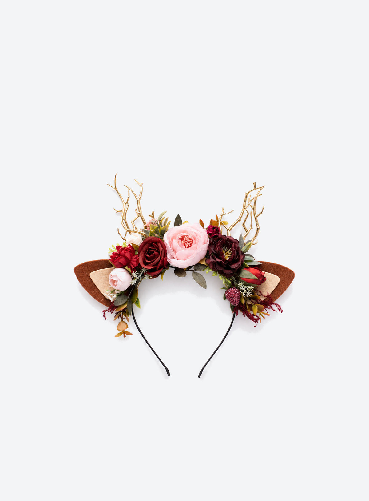 Boho Rose Reindeer Headband 1 (Boho Rose)