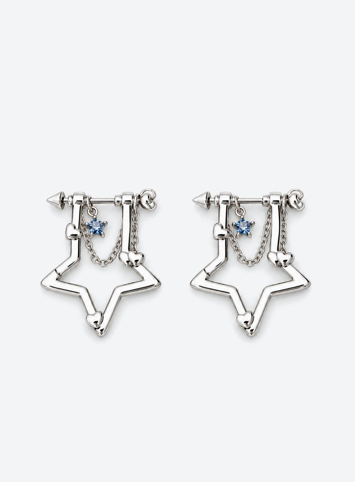 Star Outline Drop Earrings