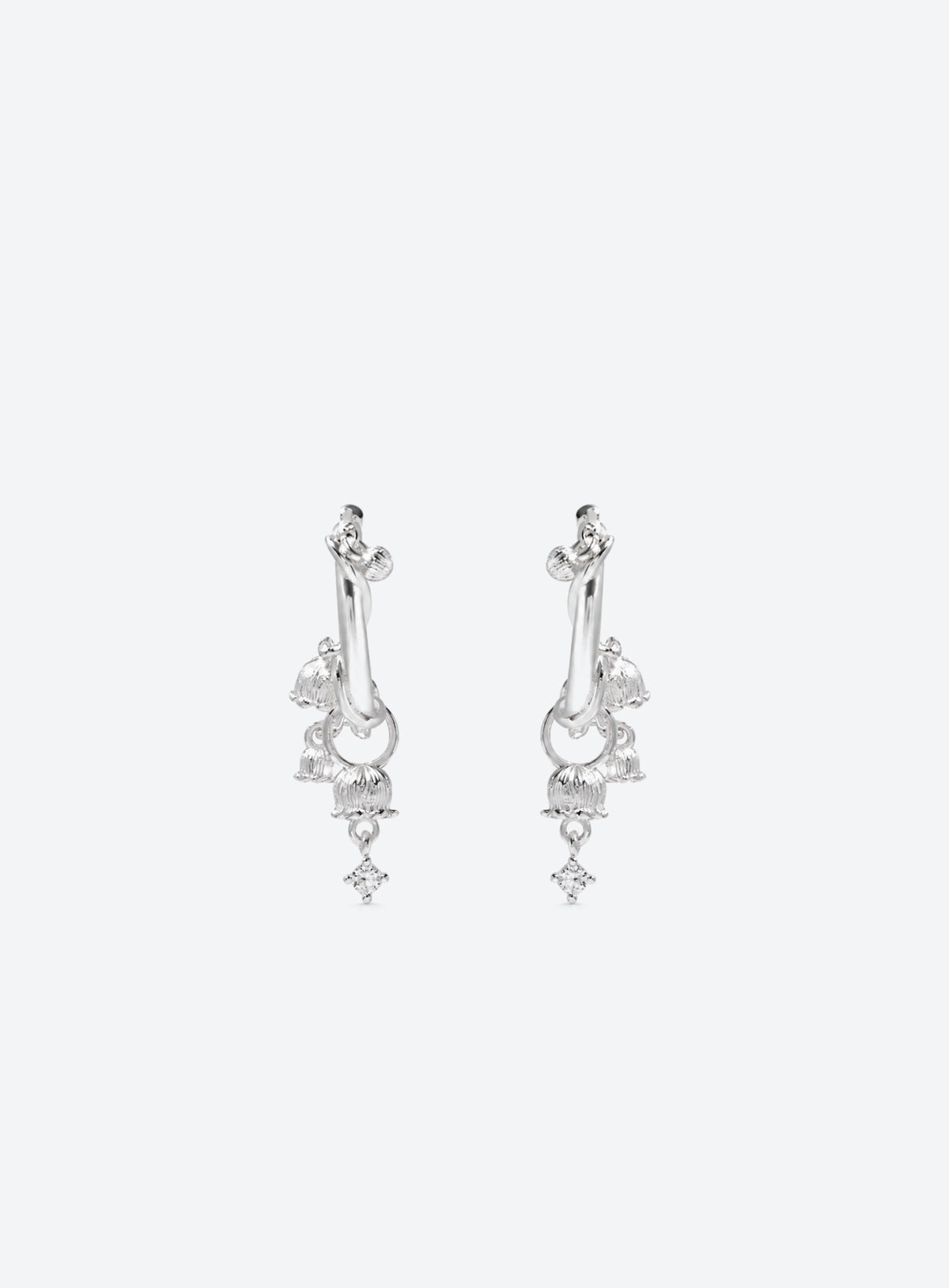 Lily of the Valley Hoop Earrings