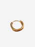 Floral openwork hoop earrings with a hinged clicker closure (Gold)