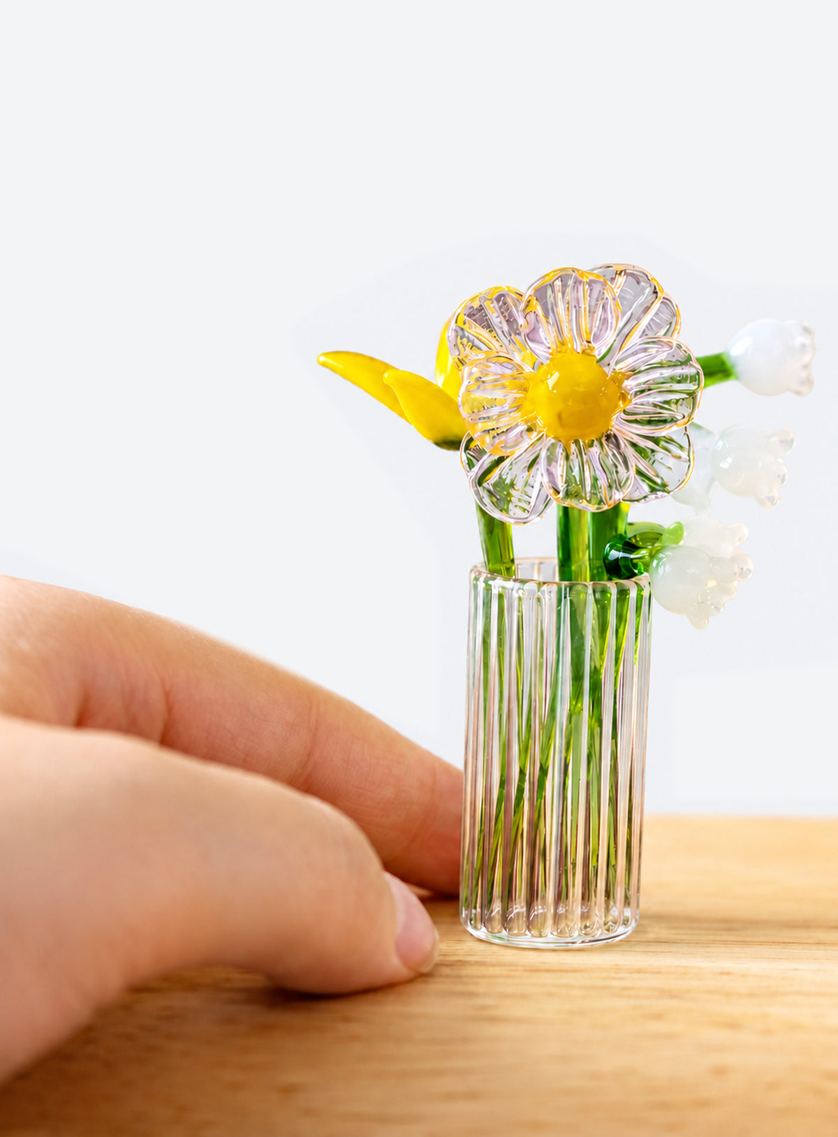 Glass Birth Month Flower Vase (B4)