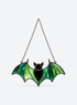 Green Bat Stained Glass Suncatcher