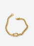 Chain bracelet with a horseshoe-shaped clasp (Gold)