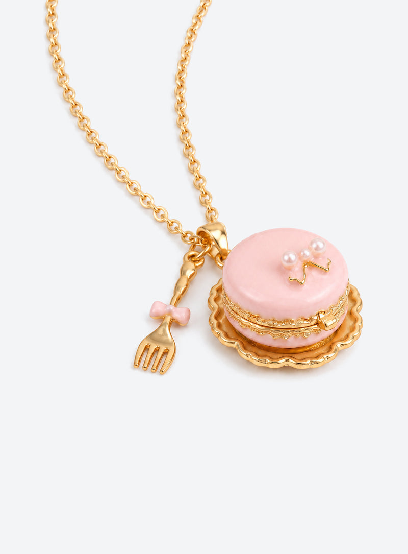 Macaron Cake Locket Necklace