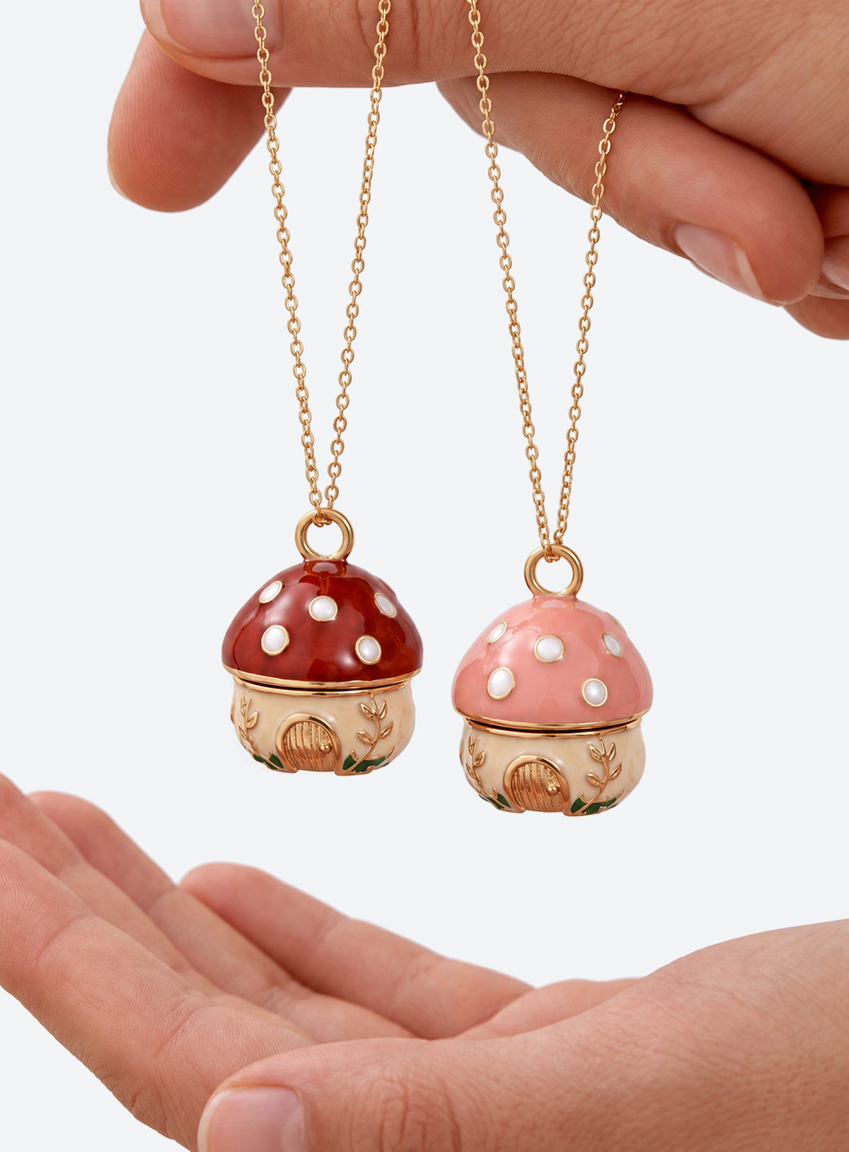 Mushroom House Locket Necklace