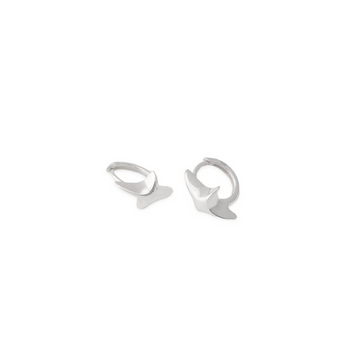 North Star Starburst Huggie Hoop Earrings