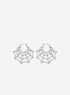 Silver Spider Web Hoop Earrings