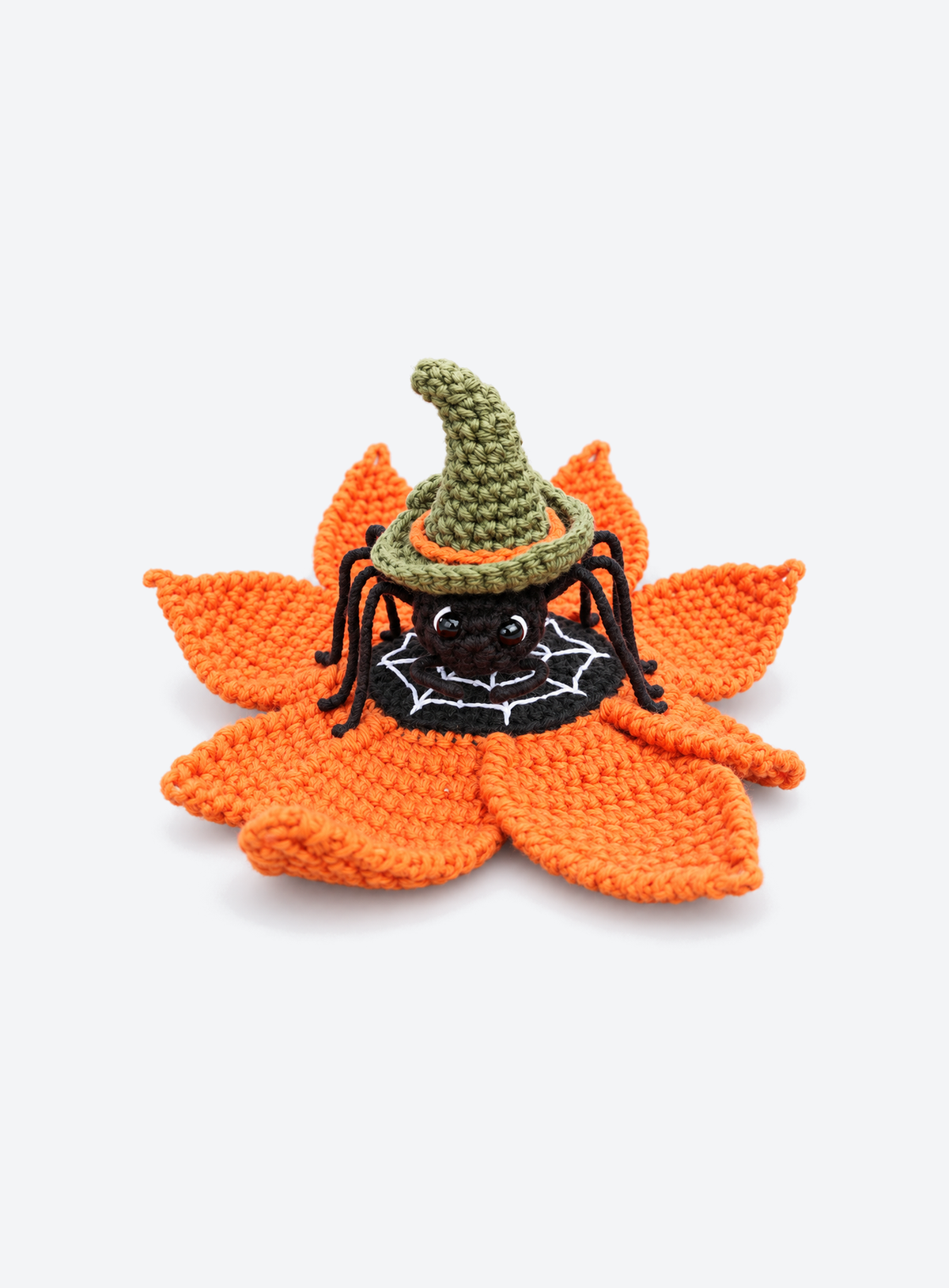 Crochet transforming pumpkin drawstring gift bag with character