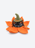 Crochet transforming pumpkin drawstring gift bag with character