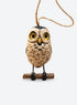 Wooden Owl Hanging Ornament (Natural Wood)